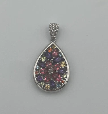Alwand Vahan  Multi Gemstone Sterling Silver Pendant topaz? - Image 1 of 4