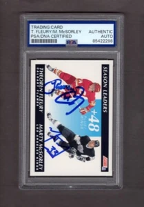 Theo Fleury Marty McSorley Dual Signed Autographed 1991-92 Score #297 PSA DNA - Picture 1 of 2
