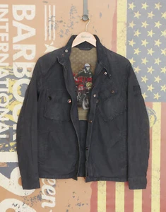 £229 Mens Barbour Steve McQueen 9665 Washed navy short jacket size Small - Picture 1 of 13