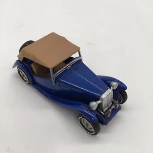 VNTG 1977 Matchbox Models Of Yesteryear MG TC Car: Scale 1/35, Blue/ Brown - Picture 1 of 4