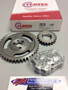 Bloque pequeño motor Chevy doble rodillo 3 llaves juego de distribución Cloyes C-3023X - Imagen 1 de 3
