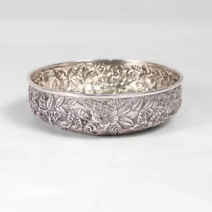 Antique Philadelphia Repoussé Sterling Silver Bowl/Dish by William Wilson & Son - Picture 1 of 9