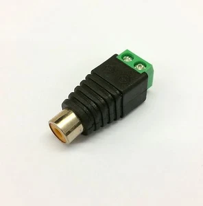 RCA BUCHSE STECKER auf AV SCHRAUBENKLEMMEN für CCTV/RCA/REPARATUREN 2ER-PACK - Bild 1 von 5