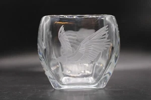 Perry Coyle Signed Patriotic Bowl/ Candy Dish Rare w Eagle Flag Stars 4.25" tall - Picture 1 of 10