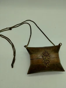 Pillow Purse 1920s 1930s Copper And Brass Art Deco Metal Handbag Shoulder Bag - Picture 1 of 7