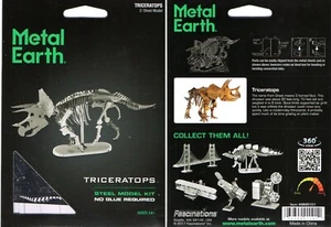 METAL EARTH MMS101 Triceratops Skeleton - Picture 1 of 4
