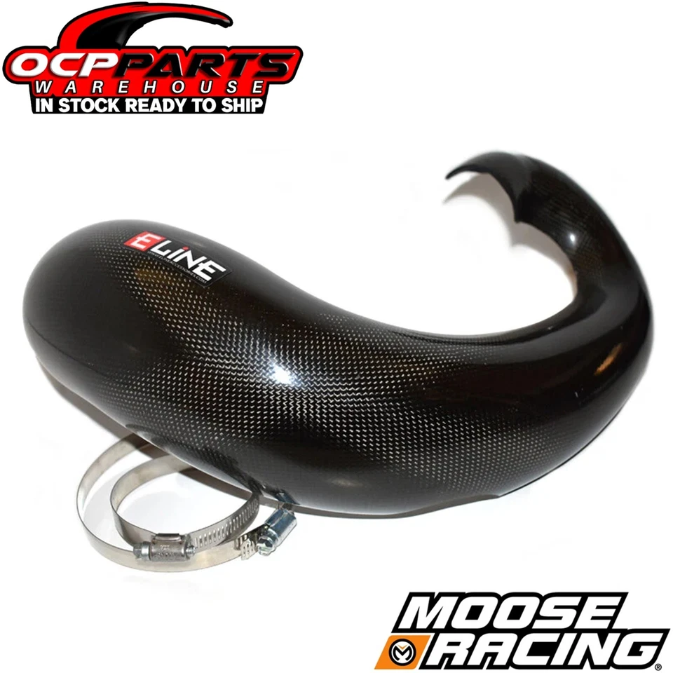 MOOSE RACING CARBON FIBER EXHAUST PIPE GUARD 2024 KTM 150 XC-W HUSQVARNA TE 150 - Image 1 of 4