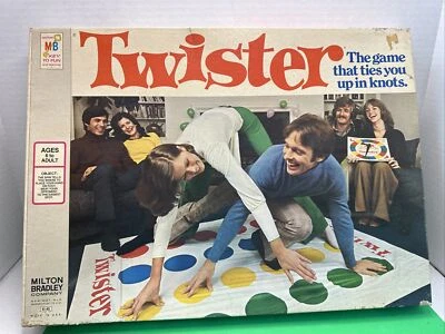 Vintage Twister 1974 Milton Bradley Complete Game Board And Spinner Are Perfect - Image 1 of 4