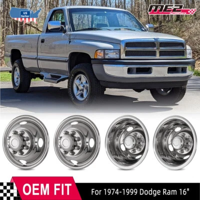 16" 8 Lugs 8 Hand Holes Dual Wheel Simulators Steel for 1994-1999 Dodge Ram 3500 - Image 1 of 4