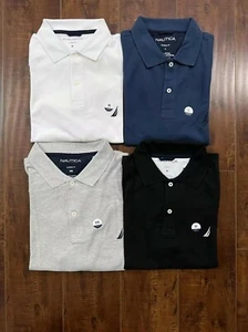 NWT Nautica Short Sleeves Slim Fit Deck Polo Shirt XS S M L XL XXL 3XL - Picture 1 of 5
