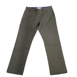 Flag & Anthem Pants Chino cotton Stretch Brown Tapered Leg Slim Fit Men's 31X28 - Picture 1 of 9