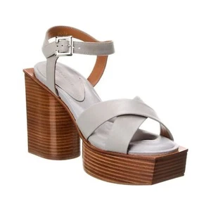 Robert Clergerie Gray Vaina Leather Platform Sandal Size 37 - Picture 1 of 11