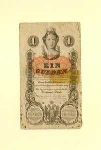 AUSTRIA 1 EIN GULDEN 1858 A-84 F++ PRIVILEGIRTE OESTERREICHISCHE NATIONAL-BANK - Picture 1 of 2