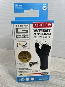 Neo G Airflow Wrist & Thumb Support Sleeve - Class 1 Medical Device New Sealed - Picture 1 of 15