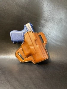 GLOCK 26/27/33, Light Brown Leather, OWB Holster,"USA SELLER" - Picture 1 of 4
