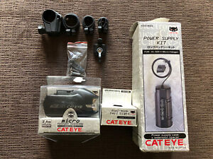 Cateye Cat Eye HL-500 II Micro Halogen Headlamp w/ Power Supply, Tail Light
