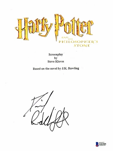 DANIEL RADCLIFFE SIGNED AUTOGRAPHED HARRY POTTER MOVIE SCRIPT BECKETT BAS COA 32 Cover
