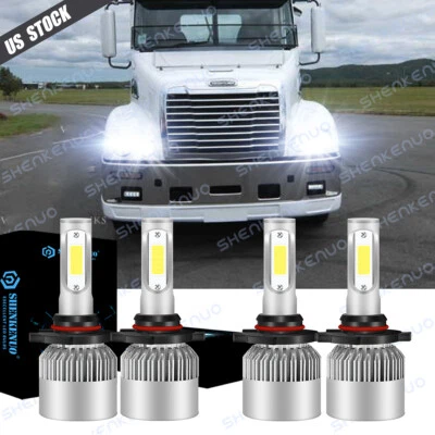 For Freightliner Century Class 2005-11 4Pc LED Headlight High Low Beam Bulbs Kit - Image 1 of 4