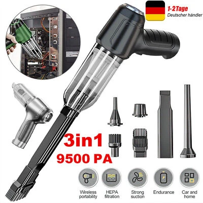 95000Pa Kabelloser Mini Handstaubsauger Auto Staubsauger Nass &Trocken Akku 120W - Bild 1 von 4