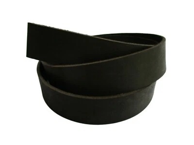 Leather Strip Strap Band / Leather Belt Blank Strips. 8-9 oz 51-55" Black - Image 1 of 4