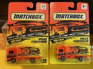 1995 MATCHBOX 1/64 VOLVO CONTAINER TRUCK NIP  LOT OF 2 - Picture 1 of 8