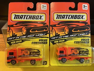1995 MATCHBOX 1/64 VOLVO CONTAINER TRUCK NIP  LOT OF 2 - Image 1 of 4