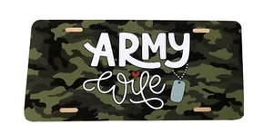 Army Wife License Plate Army Wife Car Tag New - Picture 1 of 2