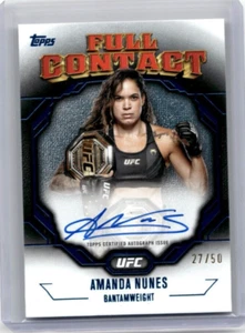 2024 Topps Knockout UFC Amanda Nunes #FCA-ANS Full Contact Blue Auto /50 - Picture 1 of 2