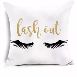 Lash Out Pillow Case. Very cute for room decor and dorms. For a 18 x 18 pillow.  - Picture 1 of 1