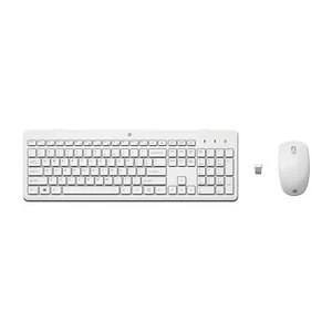 HP 230 Wireless Mouse Keyboard Set WHITE FULL SIZE RF NUMPAD QWERTY EU/US - Picture 1 of 6