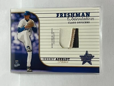 2002 Leaf Rookies Stars Freshman Orientation - JEREMY AFFELDT (3-color patch) - Image 1 of 2