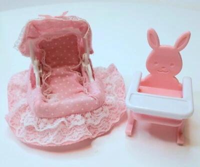 Calico Critters Sylvanian Families Sophies LOVE N CARE Bassinette & High Chair - Image 1 of 4