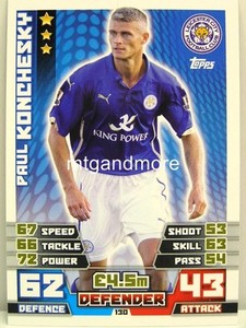 2014/15 Premier League Attax Match - #130 Paul Konchesky - Leicester