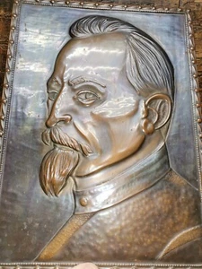 Rare copper painting by Felix Edmundovich Dzerzhinsky IronMan KGB USSR+gift - Picture 1 of 20