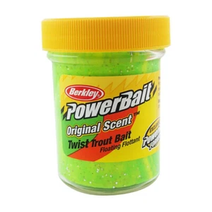 Berkley Powerbait Twist Original Scent Lime Trout Fishing Dough 1.75oz Jar NEW - Picture 1 of 1