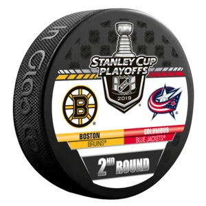 2019 Stanley Cup Playoffs Dueling Puck Columbus Blue Jackets / Boston Bruins - Picture 1 of 2