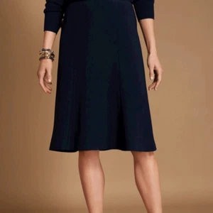 Talbots 16W Aline Crepe Skirt Indigo Blue NEW - Picture 1 of 8