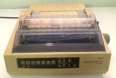 OKI Microline 320 Turbo 9 Pin Dot Matrix Printer Model GE 7000A - Image 1 of 4