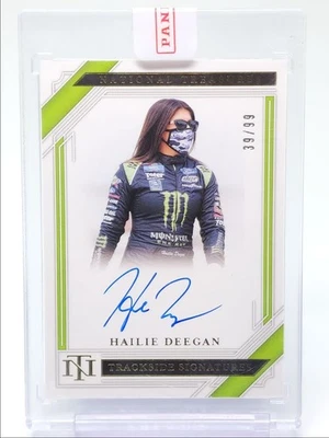 HAILIE DEEGAN 2021 NATIONAL TREASURES TRACKSIDE SIGNATURES AUTO /99 Q4408 - Image 1 of 2