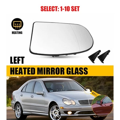 LH Heated Mirror Glass Fit Mercedes Benz C/ E-Class W203 W211 E320G E350 1-10x - Imagem 1 de 4