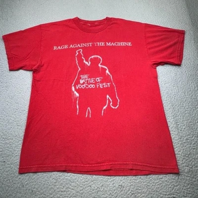 Рубашка мужская Rage Against The Machine средний размер RATM Voodoo Fest 2007 Новый Орлеан - Изображение 1 из 4