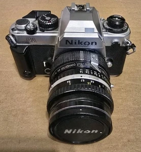 Nikon FA Silver 35mm Camera Made In Japan - Picture 1 of 14