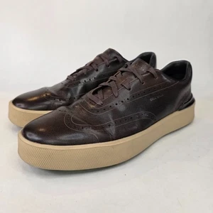Cole Haan Men's Size 12 GrandPro Crew Wingtip Sneakers Chocolate Brown Leather - Picture 1 of 11