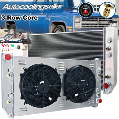 Fits 1982-1991 CHEVY GMC C1500 C2500 K1500 6.2L DIESEL 3-Row Radiator Shroud Fan - Image 1 of 4