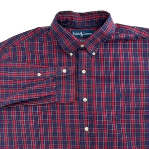 Ralph Lauren Mens VTG Classic Fit Plaid Button Down Long Sleeve Shirt Size L - Picture 1 of 10
