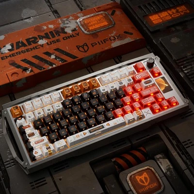 ULTRAEQUIP Clear Keycaps + PBT Keycaps Transparent keycaps 182Keys Side Print... - Image 1 of 4