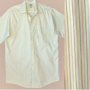 LL Bean Mens Classic Short Sleeve Button Down Shirt Wrinkle Resistant XLT Stripe - Picture 1 of 13