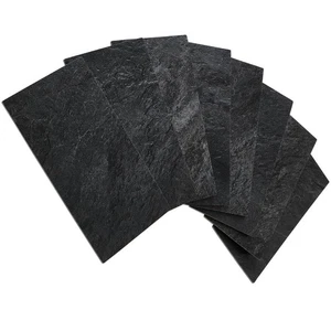 100 Piece Black Slate Peel and Stick Backsplash Wall Tiles, 3" x 6" PVC Faux ... - Foto 1 di 7