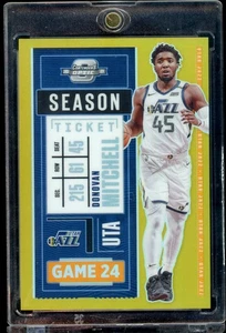 Biglietto Stagione 2020-21 Panini Contenders Optic DONOVAN MITCHELL Gold Prizm /10 - Foto 1 di 2