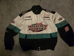 LESEN! Vintage 1999 NASCAR Bobby Labonte Interstate Batteries Racing Jacket L - Bild 1 von 13